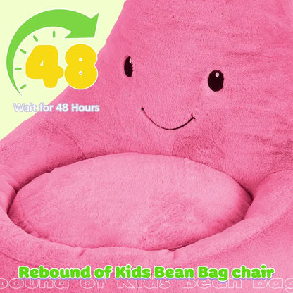24/31 Inch Bean Bag Chair for Kids, High Rebound Memory Foam Toddler Lounge Sofa