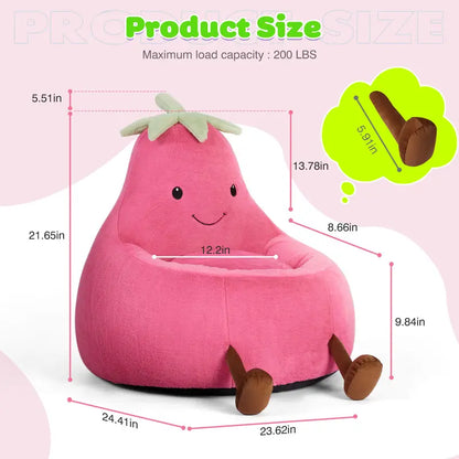 24/31 Inch Bean Bag Chair for Kids, High Rebound Memory Foam Toddler Lounge Sofa
