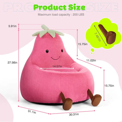 24/31 Inch Bean Bag Chair for Kids, High Rebound Memory Foam Toddler Lounge Sofa